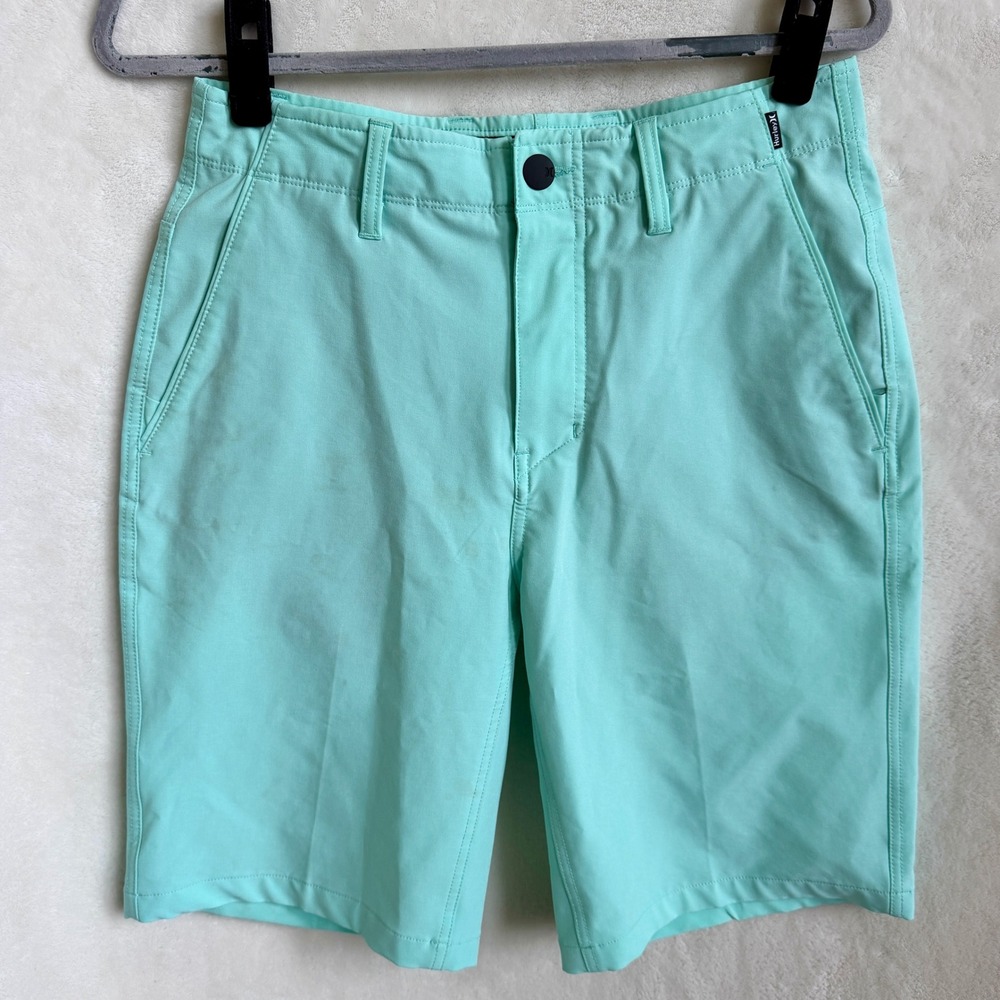 Hurley Exclusively For Buckle Mint Green Flat Front Walk Shorts Mens Size 28